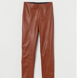 H&M High waist leather leather pants